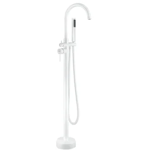 Rea Bateria wannowa podłogowa Rea Lungo Biała - Baterie wannowe i prysznicowe - miniaturka - grafika 1