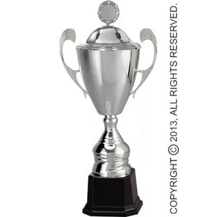 Puchar metalowy srebrny z przykrywką - Gadżety dla kibiców - miniaturka - grafika 1