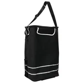 Akcesoria do fotelików - vidaXL Wózek na zakupy Czarny Aluminium 46,5 x 37 x 100,5 cm Składany - miniaturka - grafika 1