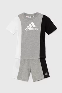Dresy i komplety dla chłopców - adidas komplet dziecięcy kolor szary - grafika 1