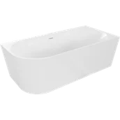 Wanny - Mexen Mia wanna wolnostojąca narożna prawa 160 x 80 cm, biała, przelew biały - 52691608000P-20 - miniaturka - grafika 1