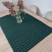 Obrusy i serwetki - Bieżnik prostokątny szydełkowy ze sznurka 50cmx80cm - miniaturka - grafika 1