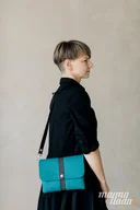 Torebki damskie - Marmollada - filcowa listonoszka TURKUSOWA + czarny - miniaturka - grafika 1