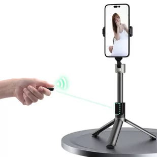 Selfie stick / kijek teleskopowy ze statywem Dudao F18W - biały - Selfie stick - miniaturka - grafika 3