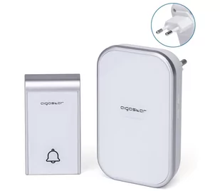 Aigostar - Dzwonek bezprzewodowy do kontaktu 230V IP44 biały - Dzwonki i gongi - miniaturka - grafika 1