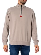 Bluzy męskie - HUGO Męska bluza, średni beż 260, S - miniaturka - grafika 1
