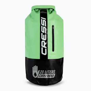 Cressi Unisex  plecak Dry Bag Premium 20 LT dwukolorowy, wodoszczelny plecak/plecak do aktywności sportowych czarny/zielony Fluo 20 LT - Pływanie - miniaturka - grafika 1