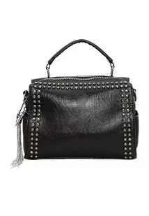 faina Damska torba z frędzlami, wysadzana diamentami plecak wielofunkcyjny, czarny, czarny, Rozmiar uniwersalny, moda - Torebki damskie - miniaturka - grafika 1