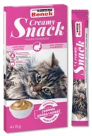 Przysmaki dla kotów - SUPER BENEK Creamy Snack - płynna przekąska dla kotów z indykiem i biotyną 4x 15g - miniaturka - grafika 1
