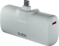 Powerbanki - SBS EcoPower 5000 mAh 10W z wbudowanym portem USB-C szary - miniaturka - grafika 1
