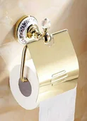Stojaki i wieszaki na papier toaletowy - uchwyt na papier toaletowy retro BELLINA złoty - miniaturka - grafika 1