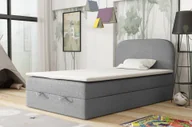 Łóżka - Łóżko Tapicerowane Młodzieżowe Boucle 3 120x200 Szare - miniaturka - grafika 1