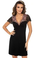 Bielizna nocna - Koszulka nocna Adele czarna 5XL - Pudełko podarunkowe - miniaturka - grafika 1