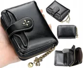 Portfele - Damski elegancki mały skórzany portfel skóra Karty - miniaturka - grafika 1