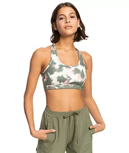 ROXY™ Back to You Print - Biustonosz sportowy o średnim wsparciu - Kobiety - M - Beżowy - Biustonosze - miniaturka - grafika 1