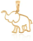 Zawieszki - Złota zawieszka 585 fantazyjna słoń PREZENT - miniaturka - grafika 1