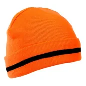 Odzież robocza - LAHTI PRO Czapka akrylowe z ociepliną pomarańczowa - miniaturka - grafika 1