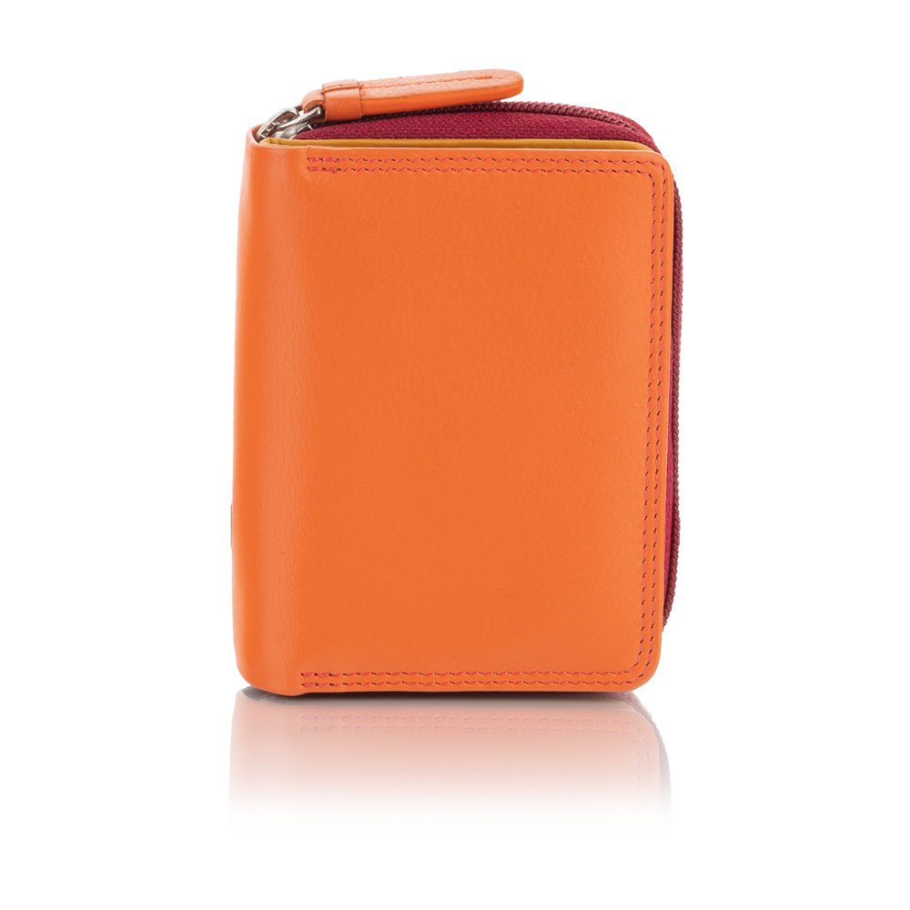 Kolorowy portfelik skórzany Visconti RB-53 RFID - pomarańczowy