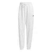 Spodnie rowerowe - adidas Kobiety ESSENTIALS SMALL LOGO FRENCH TERRY CUFFED PANTS, white/black, XXL - miniaturka - grafika 1