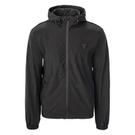 Kurtki męskie - Męska Kurtka przejściowa GUESS ARCHY ZIP HOODED JACKET Z3BL08WFPD0-JBLK – Czarny - miniaturka - grafika 1