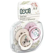 Smoczki uspokajające - Lovi Lovi Dynamiczny smoczek uspokajający 0-3 m-ce Wild Soul Girl - 2 szt. - miniaturka - grafika 1