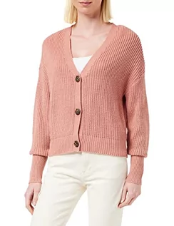 Swetry damskie - Vero Moda Kobiety Vmlea Ls V-Neck Cuff Cardigan Noos Kardigan, Różowy, L - grafika 1