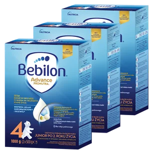 Zestaw Bebilon Advance Pronutra 4 Junior, odżywcza formuła na bazie mleka, po 2 roku, 3 x 1000 g - Mleko modyfikowane Zestaw Bebilon Advance Pronutra 4 Junior, odżywcza formuła na bazie mleka, po 2 roku, 3 x 1000 g - Mleko modyfikowane - miniaturka - grafika 1