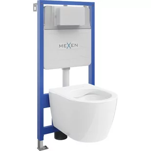 Mexen zestaw podtynkowy WC stelaż Fenix Slim z miską WC Carmen, biały - Stelaże i zestawy podtynkowe do WC - miniaturka - grafika 1