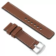Akcesoria do smartwatchy - moVear Polski Elegancki Skórzany pasek 24mm do zegarka smartwatcha | Brązowy uBand C1 rozmiar M/L Standard 1235-uniw - miniaturka - grafika 1