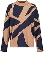 Swetry damskie - Gerry Weber Damski sweter 871043-35701, brązowy/niebieski wzór, 44 - miniaturka - grafika 1
