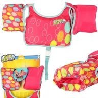 Materace dmuchane i koła do pływania - BESTWAY 32174 Kamizelka do pływania kapok z rękawkami różowa 3-6lat 19-30kg - miniaturka - grafika 1