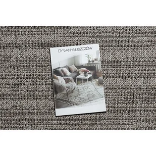 DYWAN SZNURKOWY SIZAL FLOORLUX 20389 silver / black MELANŻ Szary, 80x150 - Dywany - miniaturka - grafika 1