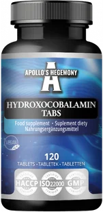 APOLLO'S HEGEMONY HYDROXOCOBALAMIN WITAMINA B12 120 TABLETEK - Witaminy i minerały - miniaturka - grafika 1