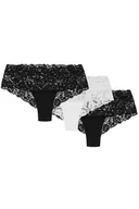 Majtki damskie - Wol-Bar Nova 3-pak czarny-czarny-biały XL Majtki szorty - miniaturka - grafika 1