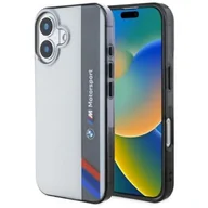 Etui i futerały do telefonów - Etui BMW Motosport IML Vertical Stripe do Apple iPhone 16 Plus Szary | Bezpłatny transport - miniaturka - grafika 1