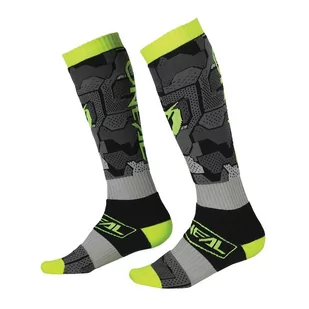Skarpety rowerowe narciarskie unisex O'Neal Camo V.22 gray/neon yellow - Skarpetki kolarskie - miniaturka - grafika 1