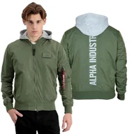 Odzież taktyczna i umundurowanie - Kurtka Alpha Industries MA-1 TT Hood BP Ref. 106103 01 - Zielona - miniaturka - grafika 1