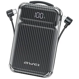 Powerbank indukcyjny AWEI P89K 10000mAh 15W Czarny | Bezpłatny transport - Powerbanki - miniaturka - grafika 1