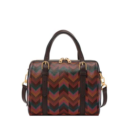 Fossil Women's Carlie Satchel Bag, brązowa, brązowy