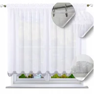 Firany - Firana gotowa krótka z cyrkoniami 150x200 kuchnia firany gładkie firanka - miniaturka - grafika 1