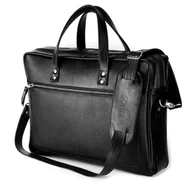 Torby męskie - Kemer Torba skórzana na laptop 15.4 Newbridge TORBA SL05 BLACK-0 - miniaturka - grafika 1