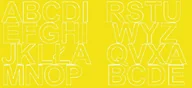 Pasmanteria - Litery samoprzylepne z połyskiem, żółte, 5 cm - miniaturka - grafika 1