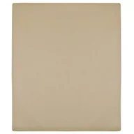 Prześcieradła - vidaXL Prześcieradło, taupe, 180x200 cm, dżersej bawełniany - miniaturka - grafika 1