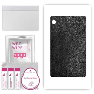 folia naklejka skórka strukturalna na TYŁ do Huawei MatePad T8 LTE Kirin - Skóra Czarna - apgo SKINS - Akcesoria do tabletów i e-booków - miniaturka - grafika 1