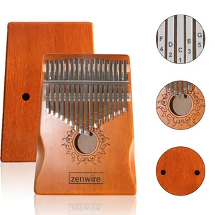 Kalimba Instrument Afrykański, Pianino Zanza Mbira 17 klawiszowa Drewniana Brązowa K-01 - Akcesoria do perkusji Kalimba Instrument Afrykański, Pianino Zanza Mbira 17 klawiszowa Drewniana Brązowa K-01 - Akcesoria do perkusji - miniaturka - grafika 1