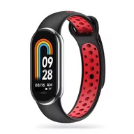 Akcesoria do smartwatchy - Pasek Softband do Xiaomi Mi Band 8 / 8 NFC Black / Red - miniaturka - grafika 1