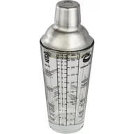 Shakery barmańskie - Xavax shaker do koktajli szkło z sito statywu (400 ML, 4 CL kubek z miarką w pokrywie, ze stali nierdzewnej, z przepisami kulinarnymi) 00111550 - miniaturka - grafika 1