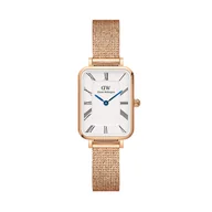 Zegarki damskie - Zegarek Daniel Wellington Quadro Roman Numerals DW00100687 Złoty - miniaturka - grafika 1