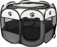 Sprzęt podróżny i transportery dla psów - Triton SKŁADANY KOJEC LEGOWISKO KLATKA DLA PSA KOTA - SZARY 74x74x43cm - miniaturka - grafika 1