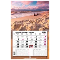 Kalendarze - Kalendarz 2026 jednodzielny główka płaska Bałtyk - kalendarz - miniaturka - grafika 1